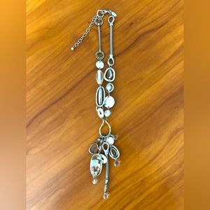 Treska Silvertone Glass Metallic Beaded Necklace